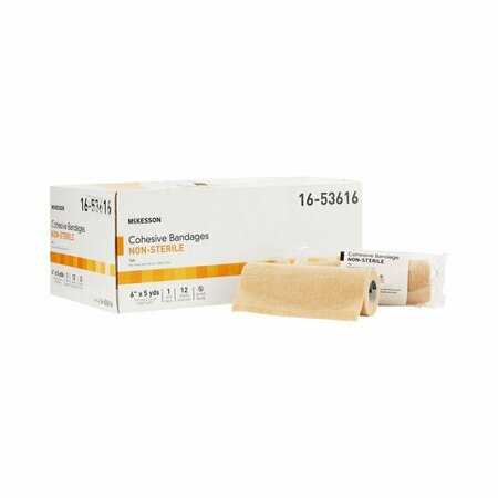 MCKESSON Self-adherent Closure Cohesive Bandage, 6 Inch x 5 Yard, 12PK 16-53616